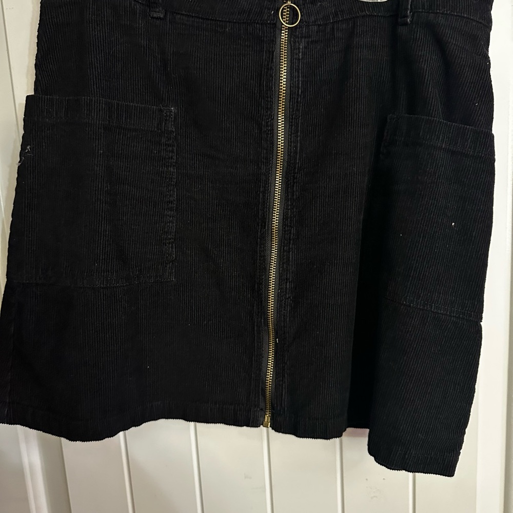 Altar'd State Black and Gold A-Line Mini Skirt
